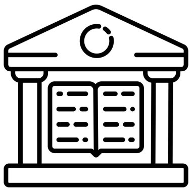 Üniversite. Web simgesi basit tasarım