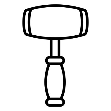 Vector illustration of mallet vector