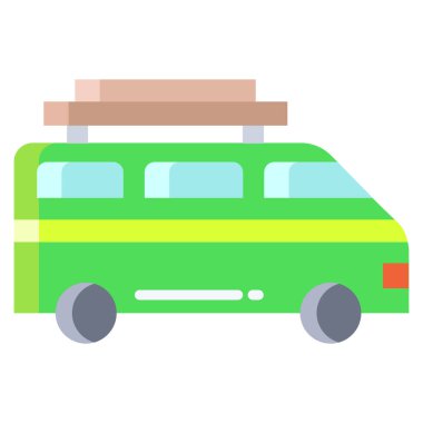 Van basit simgesi, vektör illüstrasyonu