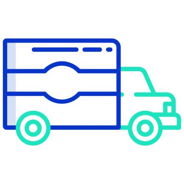 kamyon web simgesi basit illüstrasyon