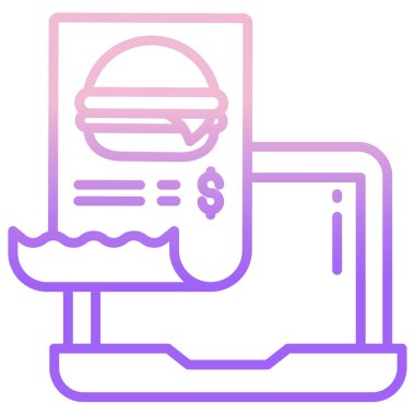 Fatura. Web simgesi basit illüstrasyon