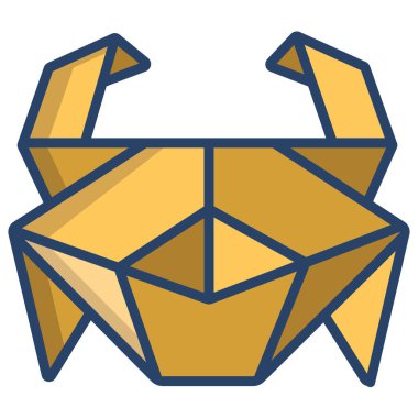 Yengeç simgesi vektör illüstrasyonu 