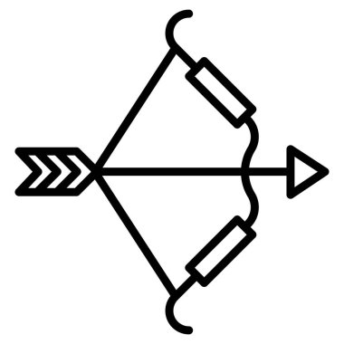 Ok ve yay. Web simgesi basit illüstrasyon