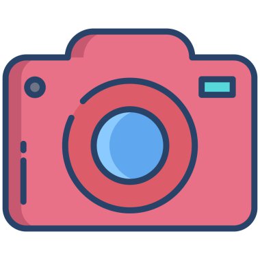 Kamera. Web simgesi basit illüstrasyon  