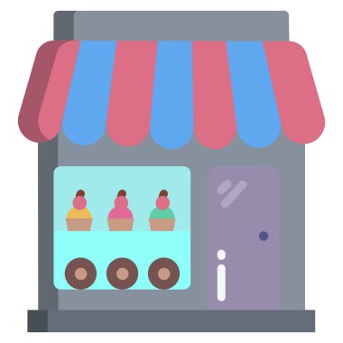 Basit vektör simgesi, Fırın illüstrasyonu