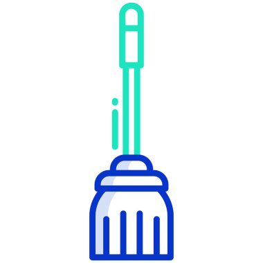 Süpürge. Web simgesi basit illüstrasyon