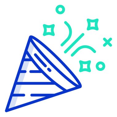 Konfeti vektör illüstrasyonu, simge ögesi arkaplanı