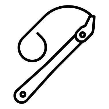 Basit vektör simgesi, kayış anahtarı çizimi