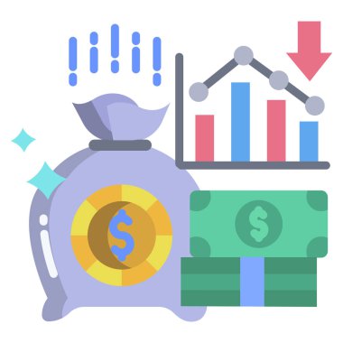 Yatırım simgesi, vektör illüstrasyonu