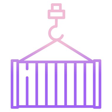 kargo konteynırı simgesi. vektör illüstrasyonu