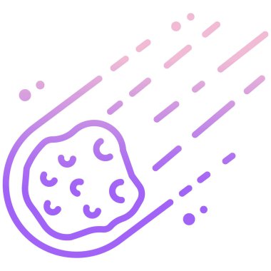 Basit vektör simgesi, göktaşının çizimi