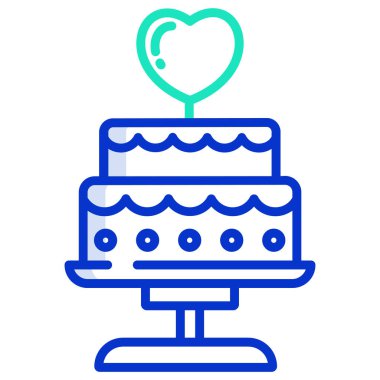 Kek. Web simgesi basit illüstrasyon