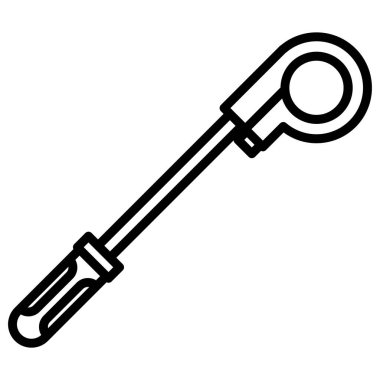 İngiliz anahtarı. Web simgesi basit illüstrasyon