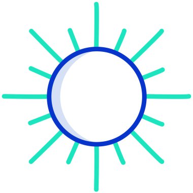 Güneş basit simgesi, vektör çizim