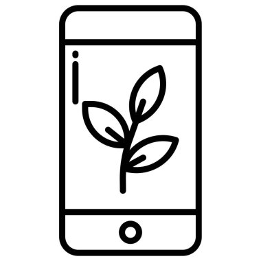 Bitki. Web simgesi basit illüstrasyon