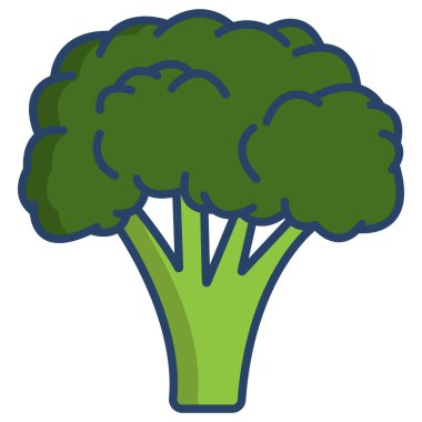 Brokoli. Web simgesi basit illüstrasyon