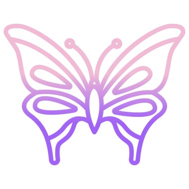 Kelebek simgesi vektör illüstrasyon tasarımı