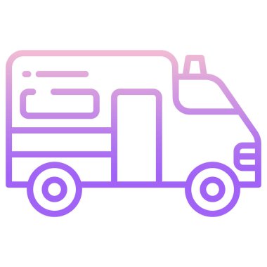 Basit vektör simgesi, Ambulans illüstrasyonu