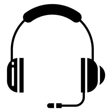 kulaklıklar web simgesi, vektör illüstrasyonu 