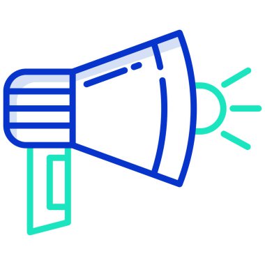 Basit vektör simgesi, megafonun çizimi