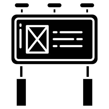 Billboard web simgesi, vektör çizim