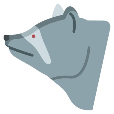 Basit vektör simgesi, Rakun illüstrasyonu 