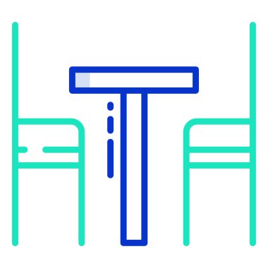 Masa. Web simgesi basit illüstrasyon