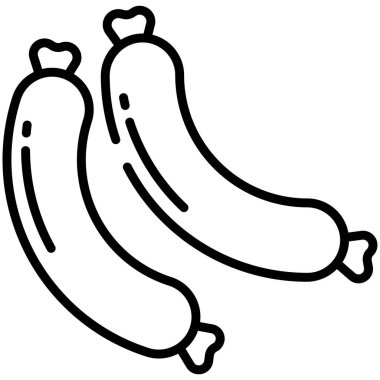 Sosis. Web simgesi basit illüstrasyon