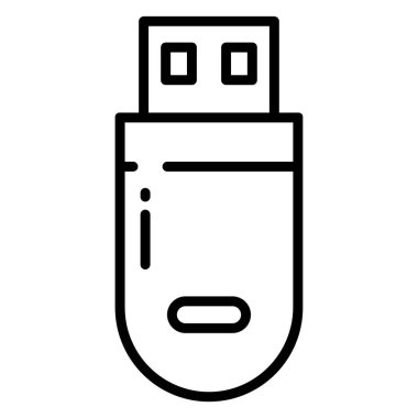 USB flash disk simgesi. vektör illüstrasyonu