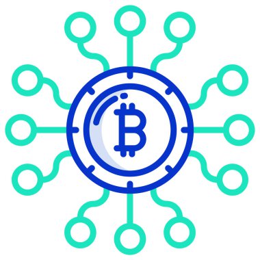 Bitcoin web simgesi basit illüstrasyon