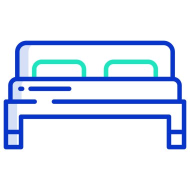 Basit vektör simgesi, yatak illüstrasyonu