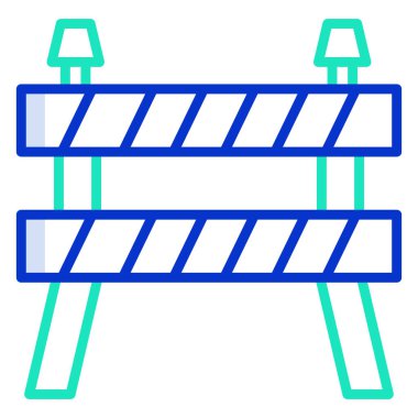 Beyaz arkaplanda bariyer simgesi izole edildi
