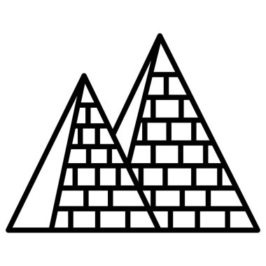 Piramit ağ simgesi, vektör illüstrasyonu