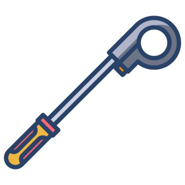 İngiliz anahtarı. Web simgesi basit illüstrasyon