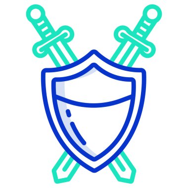 Kalkan. Web simgesi basit tasarım