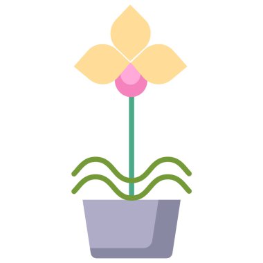 Çiçek. Web simgesi basit illüstrasyon