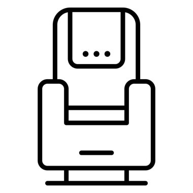 Beyaz arkaplanda basit vektör koltuğu simgesi