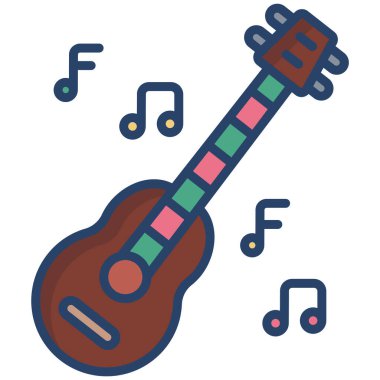 Gitar. Web simgesi basit tasarım