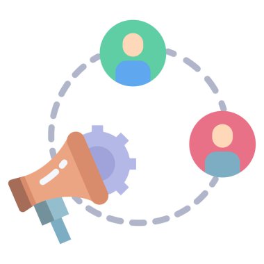 Pazarlama. Web simgesi basit illüstrasyon