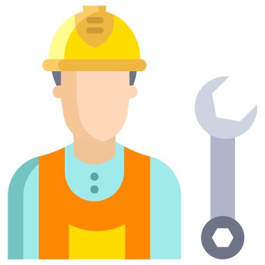 İşçi. Web simgesi basit tasarım