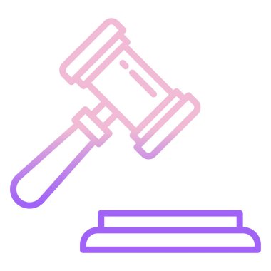 Müzayede çekici ikonu. Web tasarımı için Yargıç Tokmak vektör simgelerinin basit çizimi