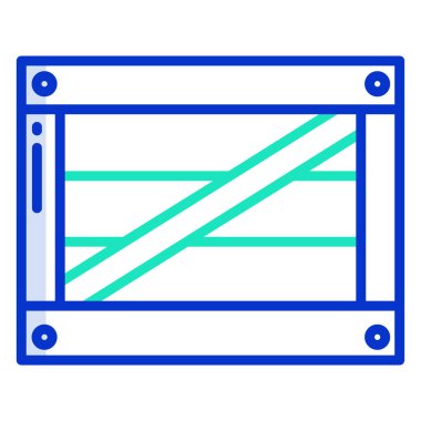 Vektör çizim bir ahşap kutu