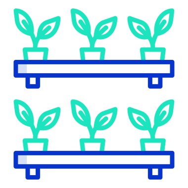 Bitki simgesinin vektör illüstrasyonu