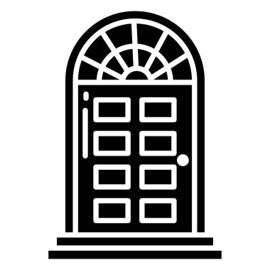 Kapı. Web simgesi basit illüstrasyon