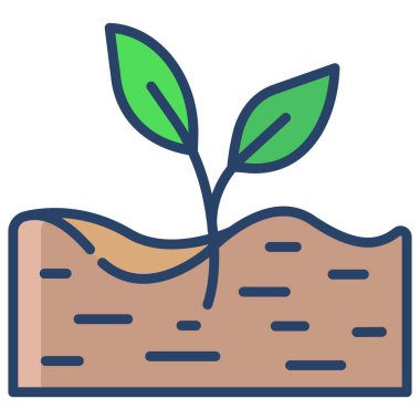 Bitki. Web simgesi basit illüstrasyon