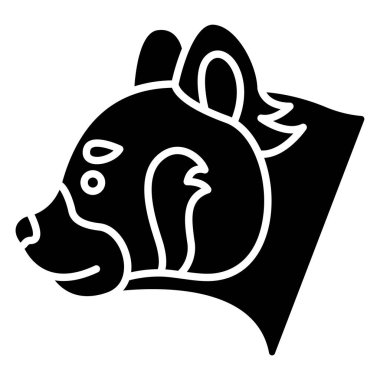 panda web simgesi, vektör illüstrasyonu