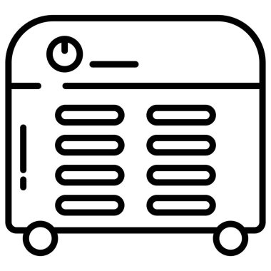 Oda ısıtıcısı simgesi. Basit resimleme