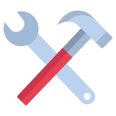 Araçlar basit simgesi, vektör çizim