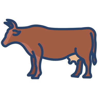 İnek. Web simgesi basit illüstrasyon 