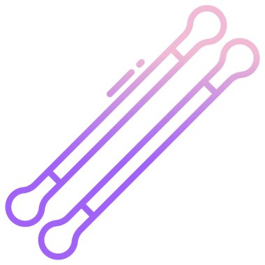 Basit vektör simgesi, pamuk örneklerinin çizimi